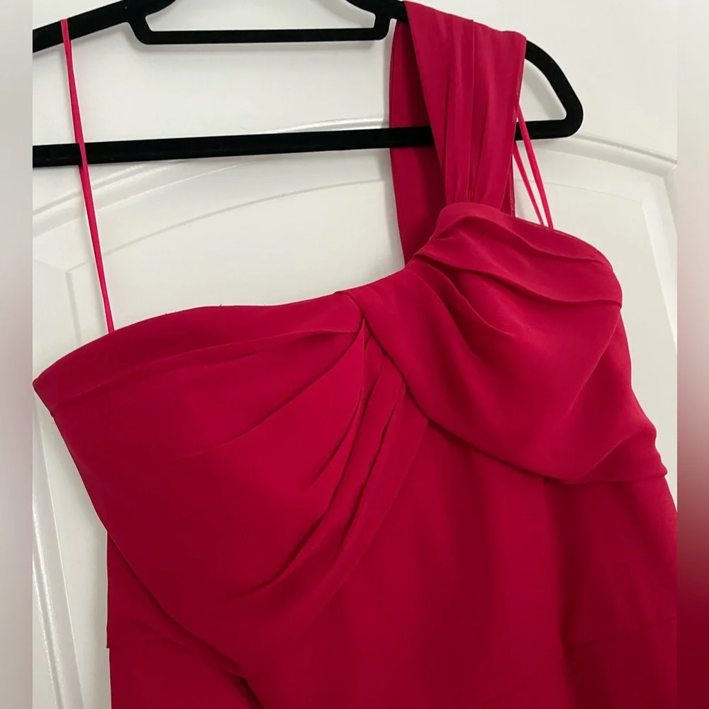 NWT Hayley Paige Occasion Dress. Style #5661 in color Crimson. Womens Size 12 - Picture 6 of 10